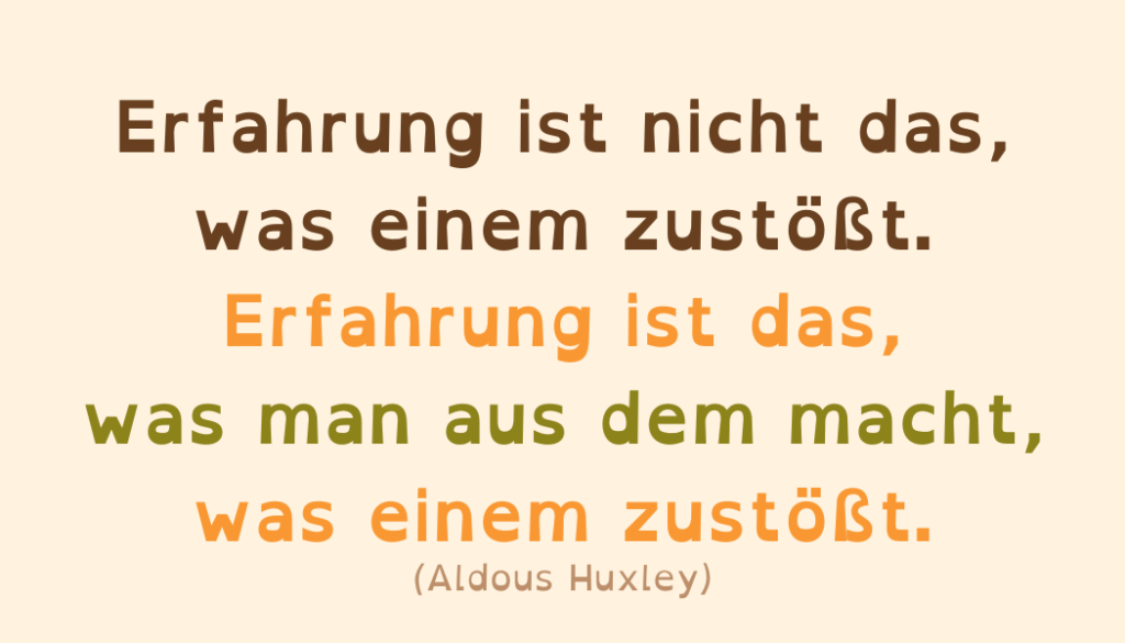 Erfahrung ist nicht das Erfahrung ist nicht das